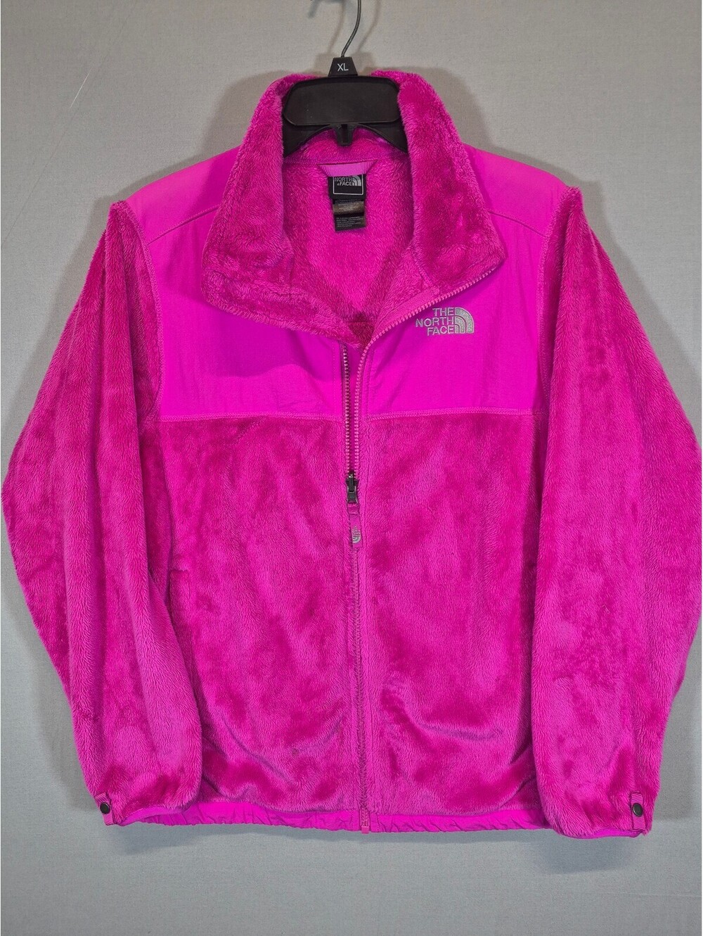 The North Face Girls XL 18 Pink Fuzzy Fleece Full Zip Jacket High Pile Plush